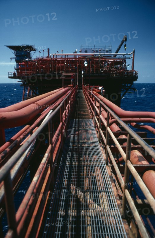 TRINIDAD, Galeota Point, Amoco oil platform.