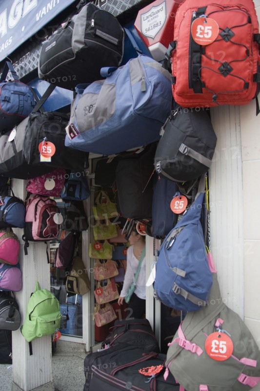 ENGLAND, East Sussex, Brighton, High street luggage shop