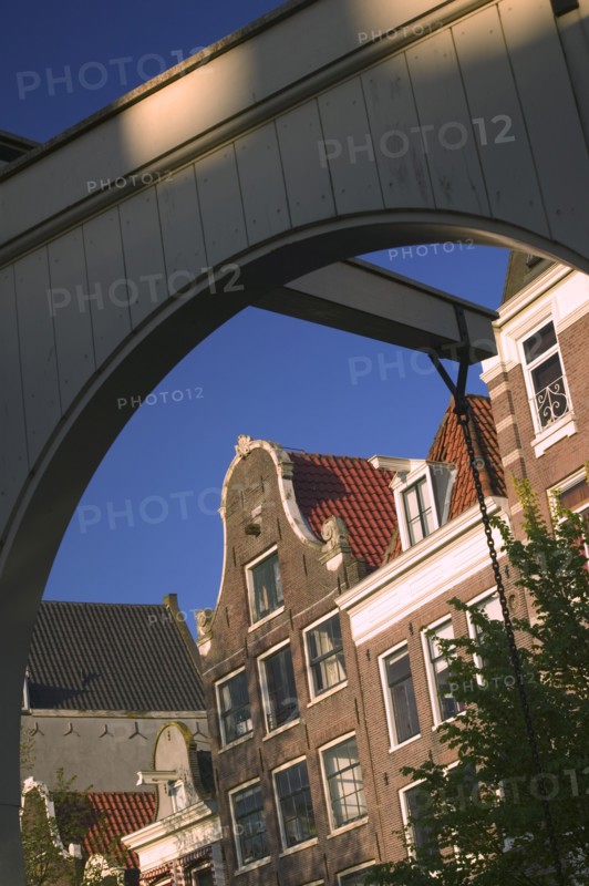HOLLAND, North, Amsterdam, Detail of typical Dutch architecture.