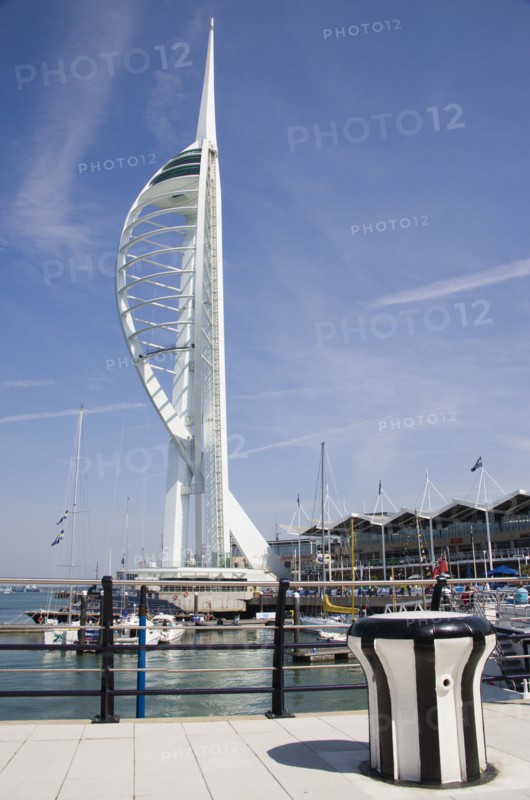 ENGLAND, Hampshire, Portsmouth, The Spinnaker Tower the tallest public viewing platforn in the UK at 170 metres on Gunwharf Quay