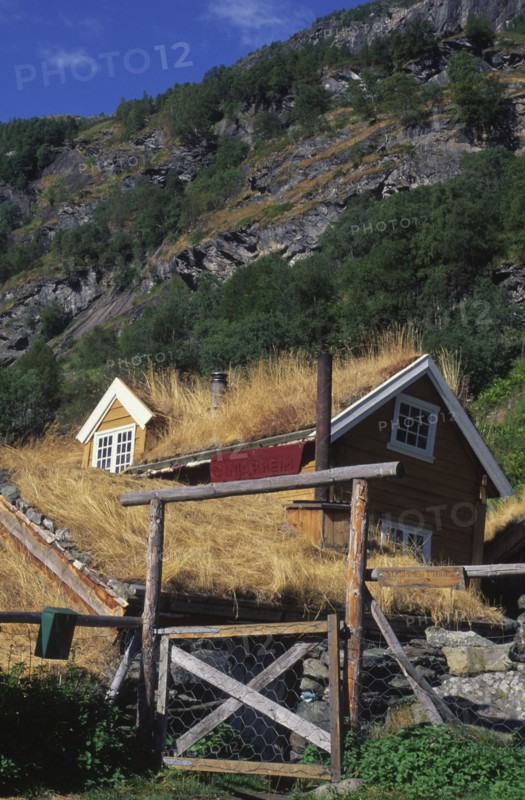 NORWAY, Housing, "Sinjarheim, traditional Norwegian cabin,"
