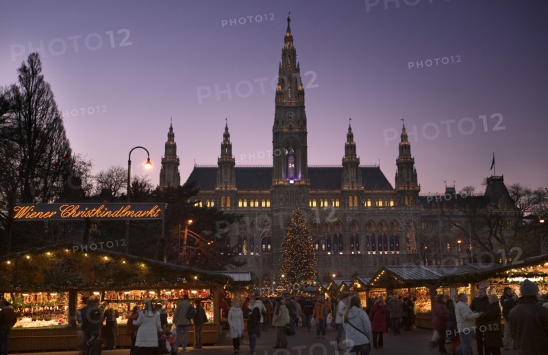 AUSTRIA, Lower Austria, Vienna, The Rathaus Christmas Market.