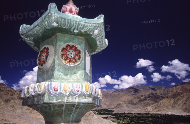 INDIA, Ladakh, Leh, "View from Shanti Stupa