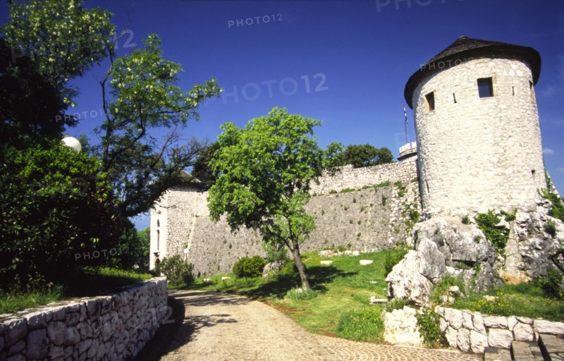 CROATIA, Kvarner, Rijeka, "Trsat medieval castle which straddles a ridge above the city was once home to the noble Frankopan family. Today it serves as a cafe, art gallery and venue for classical concerts during the summer months."