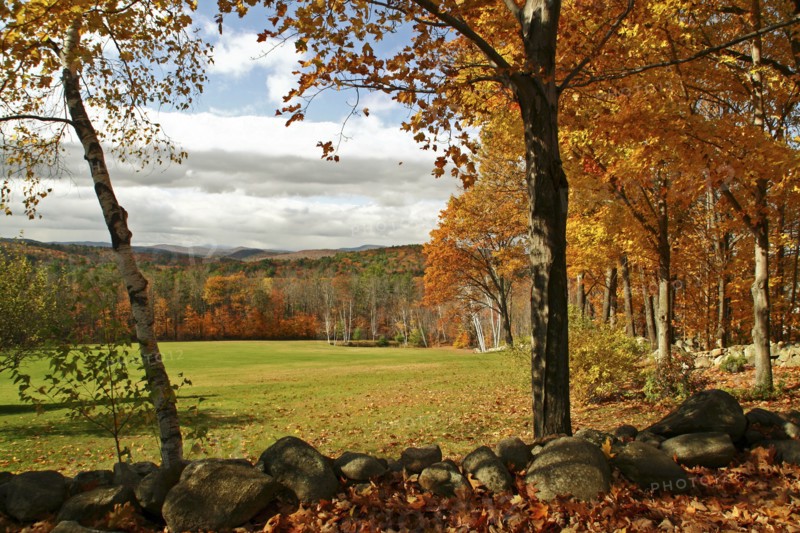 USA, New Hampshire, Meredith, Autumnal foliage
