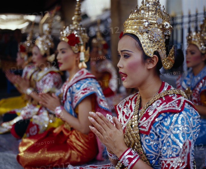 THAILAND, People, Temple dancers in traditional costume.