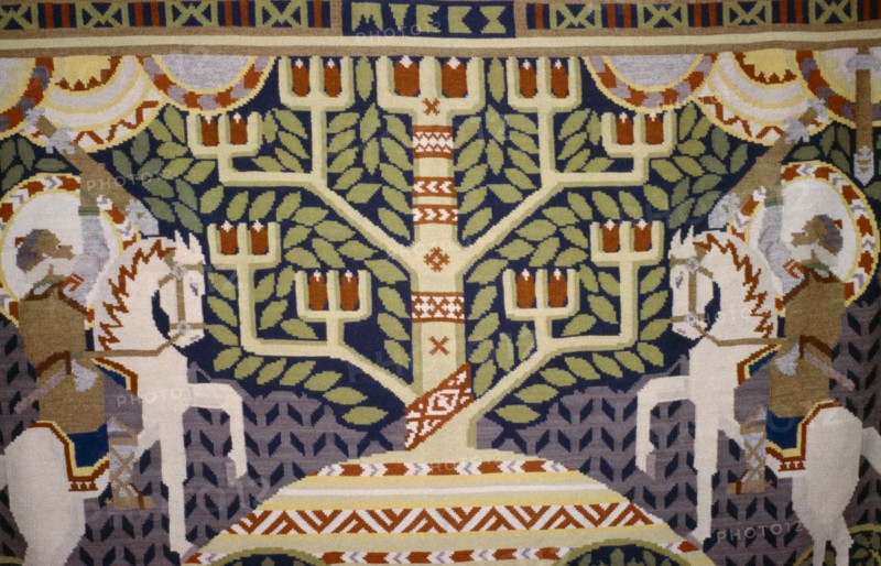 LATVIA, Riga, Detail of Knights Tapestry