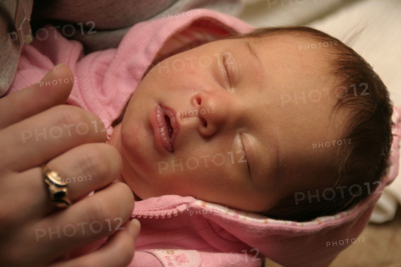 CHILDREN, Babies, Birth, "Kylan Stone, newborn baby girl holding mothers finger, 10 days old."