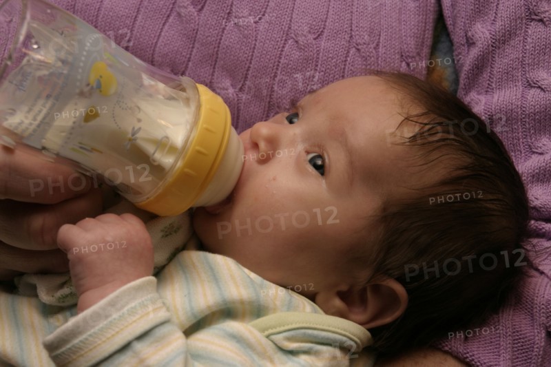 CHILDREN, Babies, Newborn, Kylan Stone drinking from bottle.