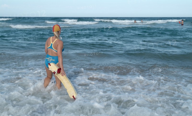 Australia, Queensland, The Gold Coast, Lifeguard Working Christmas Day - Surfers Paradise