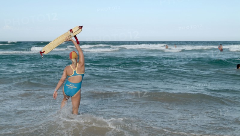 Australia, Queensland, The Gold Coast, Lifeguard Working Christmas Day - Surfers Paradise