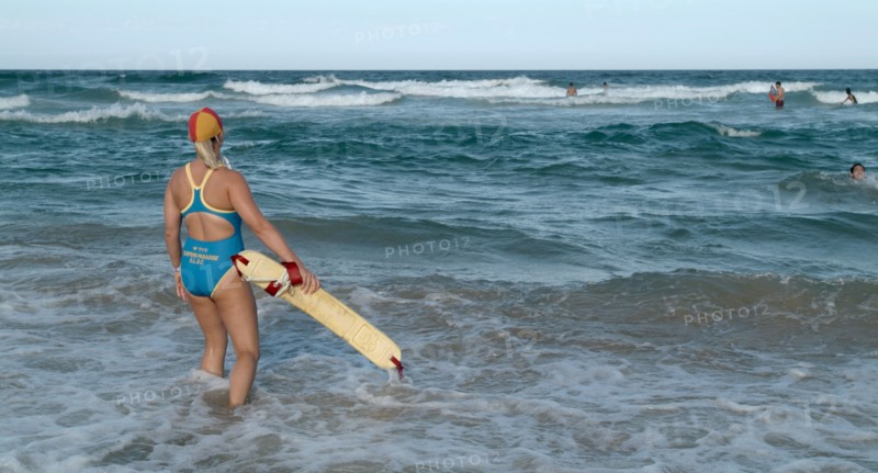 Australia, Queensland, The Gold Coast, Lifeguard Working Christmas Day - Surfers Paradise