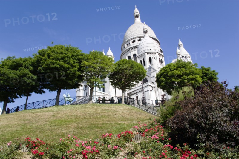 FRANCE, Ile de France, Paris, Montmartre The Church of Sacre Coeur or Sacred Heart