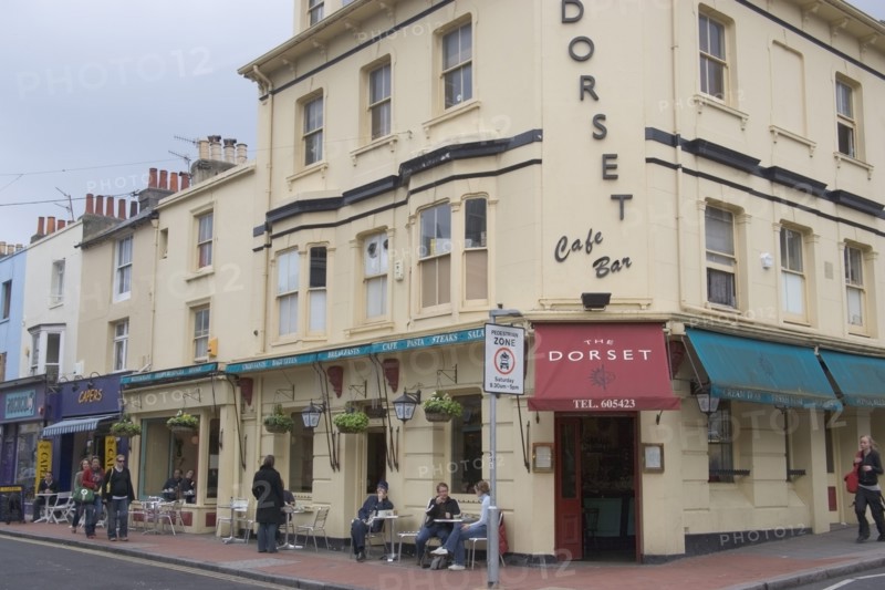 ENGLAND, East Sussex, Brighton, "Dorest Arms, cafe and bar on the corner of  North road and Gardener street , North Laines area."