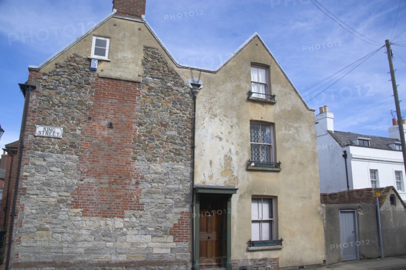ENGLAND, Hampshire, Emsworth, Delapidated house.