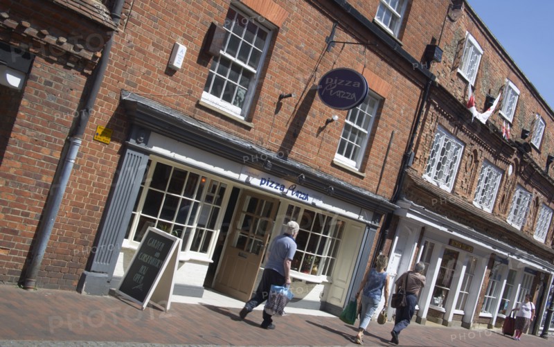 ENGLAND, Surrey, Godalming, Pizza Express in the High street.