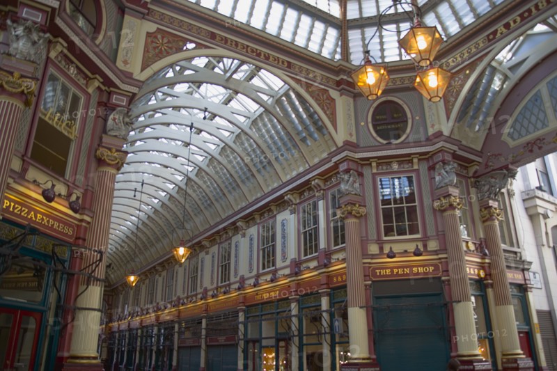 ENGLAND, London, Leadnhall market in the middle of the City financial district.