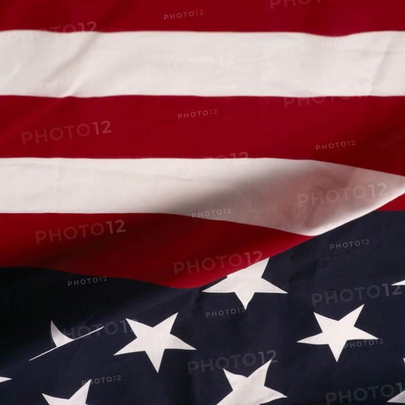 USA, Flags, Detail of American Stars and Stripes National Flag
