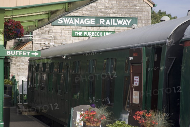 ENGLAND, Dorset, Swanage, Steam Railway Station. Buffet carriage