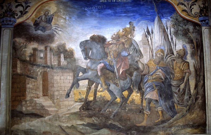 BULGARIA, Plovdiv, Frescoe in the Saint Konstantine and Saint Elena Church.