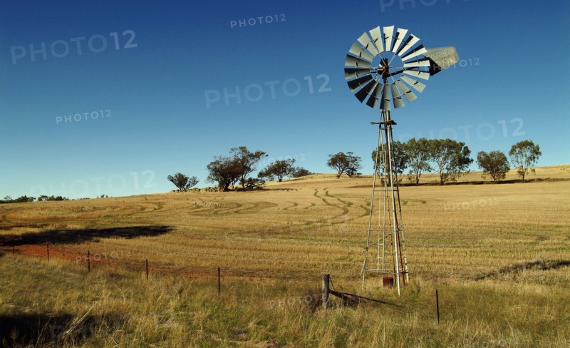Australia, Western Australia, Perth, Wind powered water pump outside Perth.