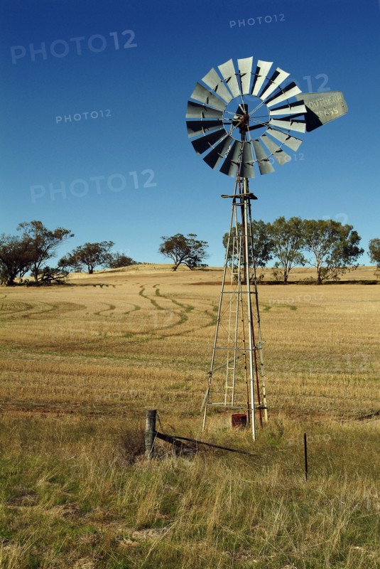 Australia, Western Australia, Perth, Wind powered water pump outside Perth.
