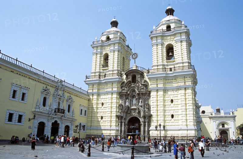 PERU, Lima, San Francisco baroque church and monastery.