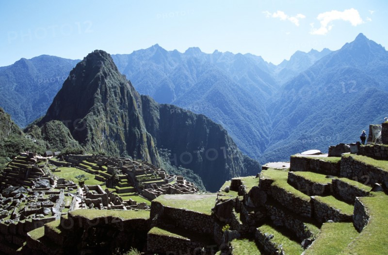 PERU, Cusco Department, Machu Picchu, "Inca ruins, terraces and Huayna Picchu."