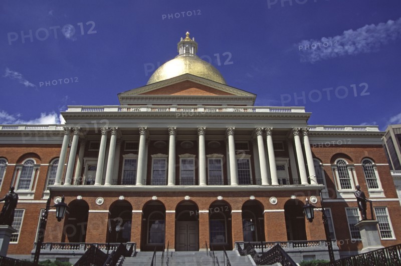 USA, Massachusetts, Boston, "State House, designed by Charles Bulfinch"