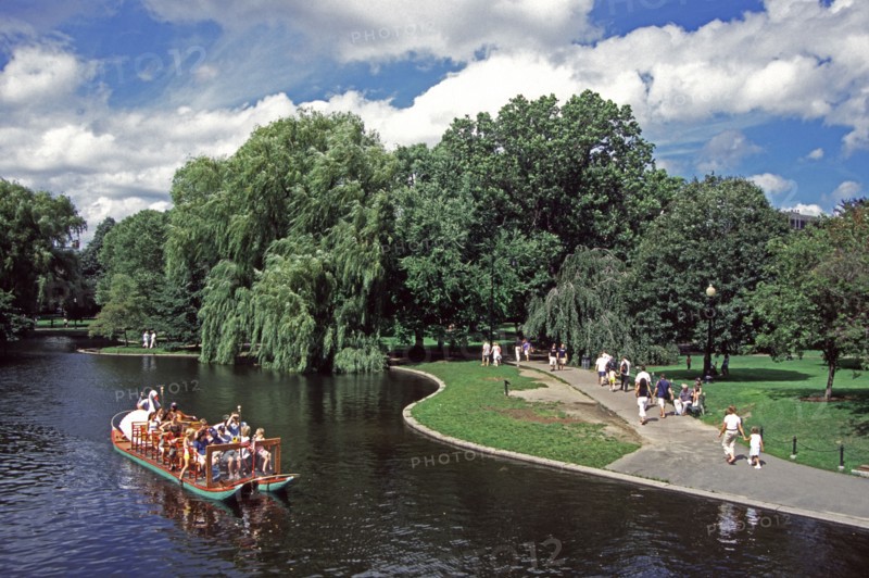 USA, Massachusetts, Boston, "Swan boat, Boston Public Garden"