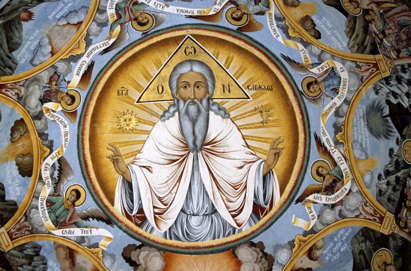 BULGARIA, Rila, "Fresco, Nativity Church, Rila Monastery."