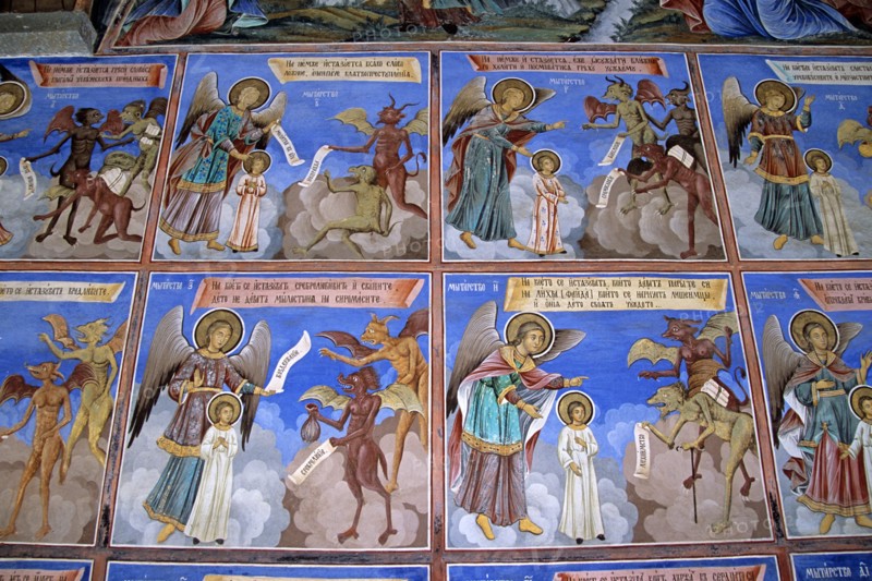 BULGARIA, Rila, "Fresco, Nativity Church, Rila Monastery."