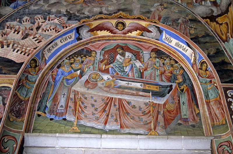 BULGARIA, Rila, "Fresco, Nativity Church, Rila Monastery."