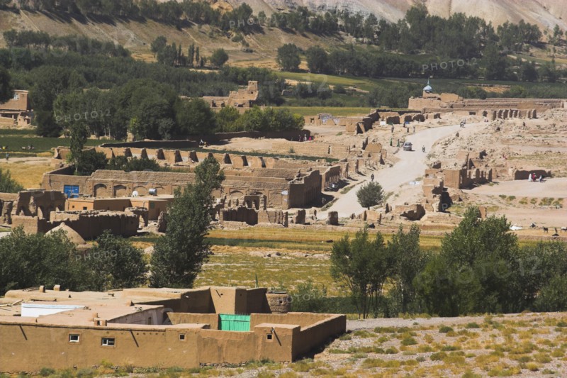 AFGHANISTAN, Bamiyan Province, Bamiyan , Remains of bazzar which was destroyed by the Taliban