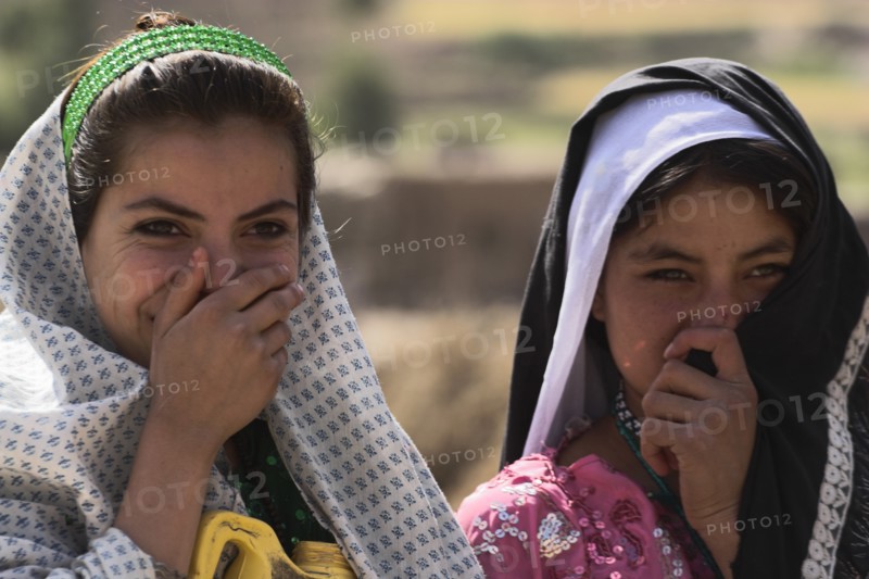 AFGHANISTAN, Ghor Province, Pal-Kotal-i-Guk, "Aimaq nomad camp, Aimaq women