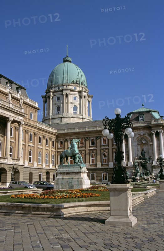 HUNGARY, Budapest, "Castle Hill District,Saint Georges Square (outer courtyard), Castle and Palace complex."