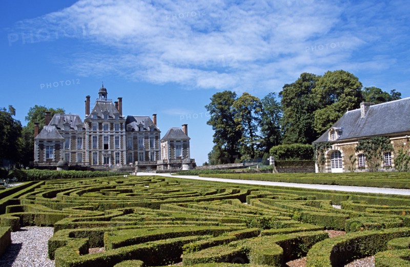FRANCE, Normandy, Balleroy, "Chateau de Balleroy,  Musee des Ballons. Hot air balloons museum."