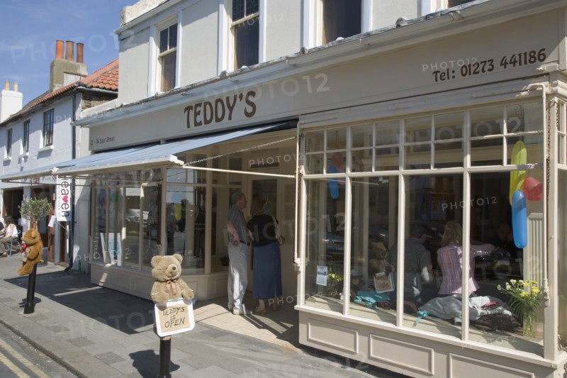 ENGLAND, West Sussex, Shoreham-by-Sea, Exterior of Teddys cafe restaurant in East Street.