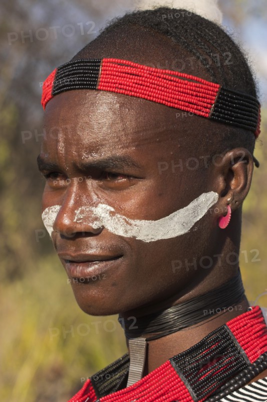 ETHIOPIA, Lower Omo Valley, Tumi, "Hamer Jumping of the Bulls initiation ceremony, Hamer man"