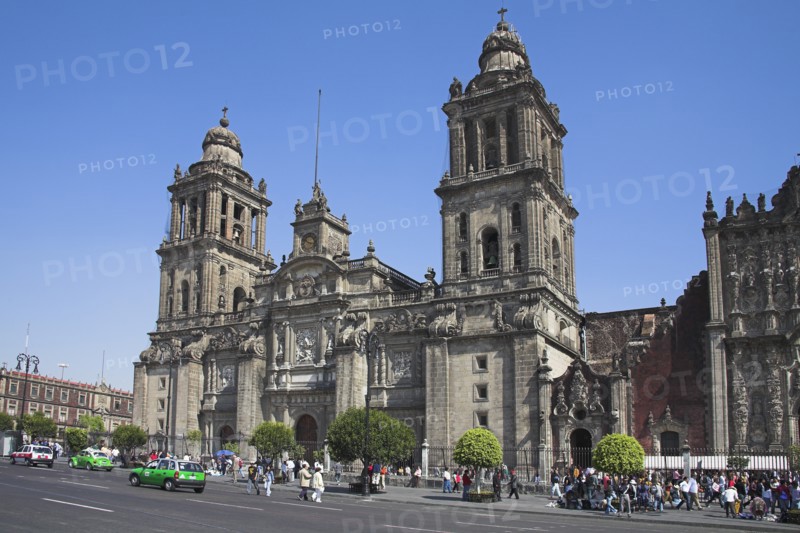 MEXICO, Mexico City, "Catedral Metropolitana, Metropolitan Cathedral, Zocalo, Plaza de la Constitucion"