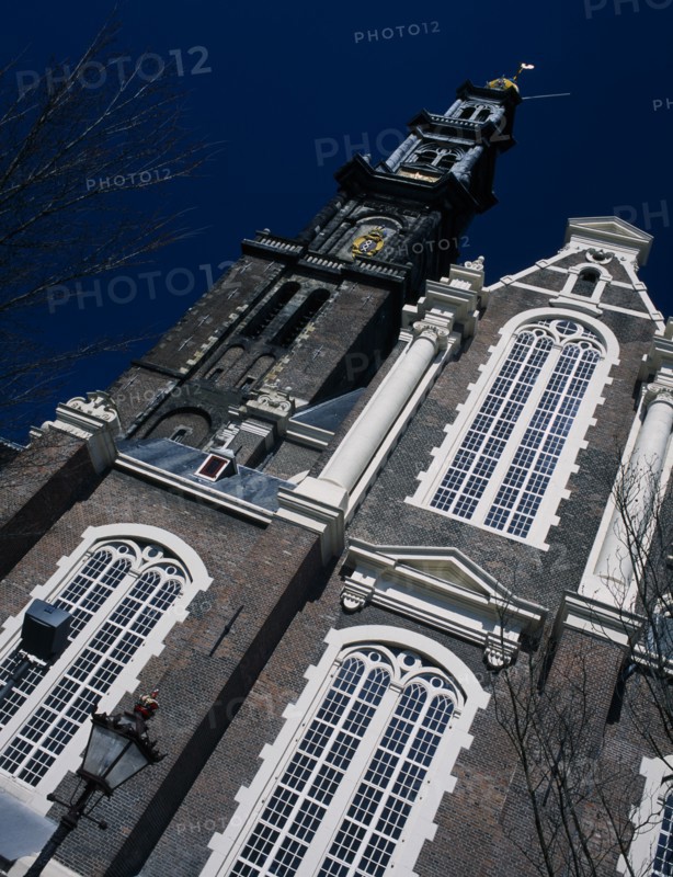 HOLLAND, Noord Holland, Amsterdam, Westerkerk Church built in 1620 with tower 1614