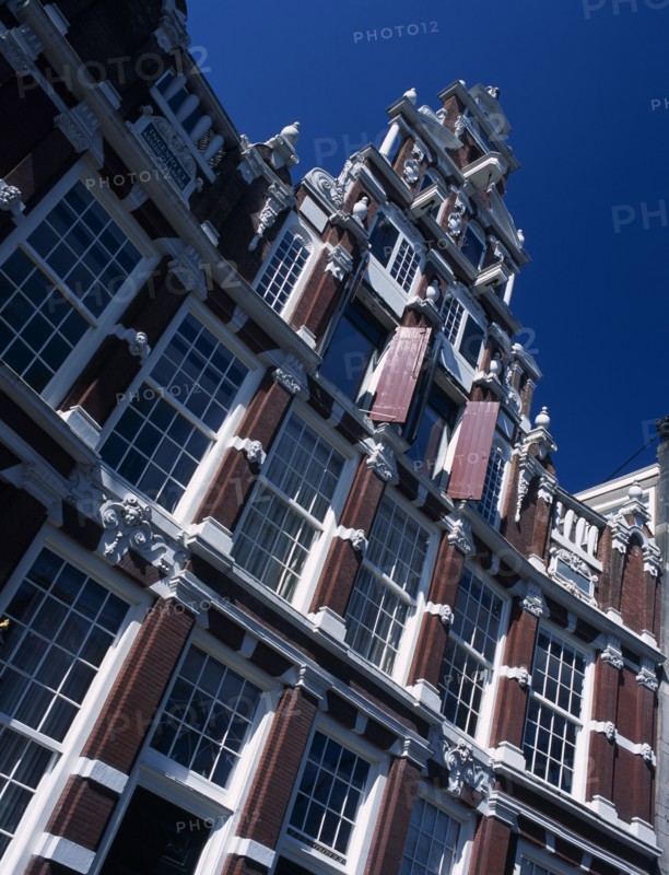 HOLLAND, Noord Holland, Amsterdam, Bartolotti House situated at Herengracht 170-172. Richly decorated facade in Dutch Renaissance style built in 1615