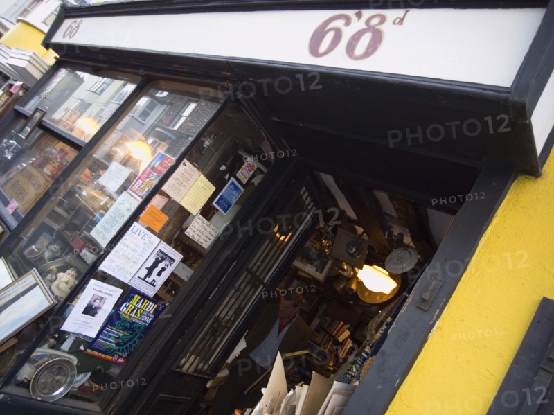 ENGLAND, East Sussex, Hastings, Antique shop frontage in the Old Town