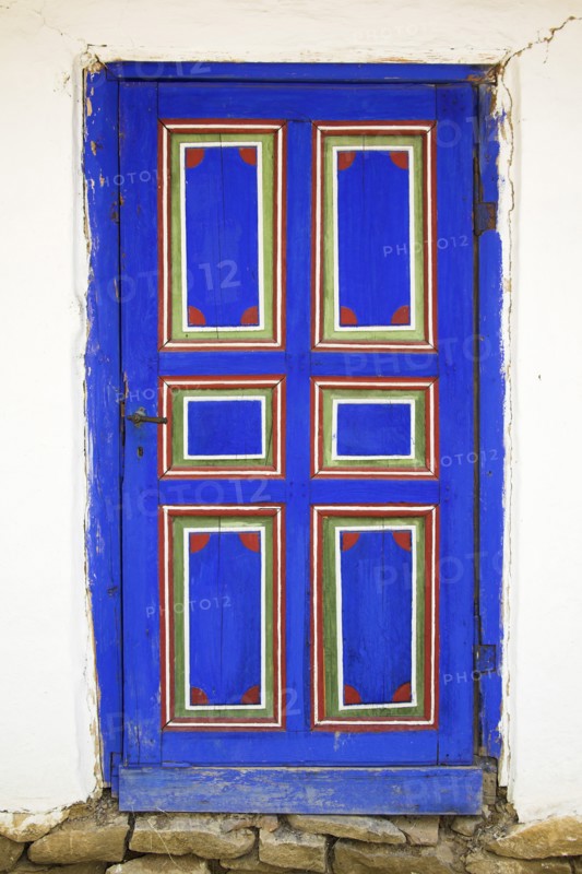 ROMANIA, Bucharest, "Door of building, Muzeul National al Satului Dimitrie Gusti, Ethnographic Village Museum"