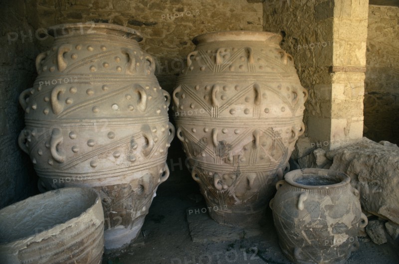 GREECE, Crete, Palace of Knossos. Giant Urns