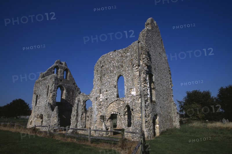 ENGLAND, West Sussex, Boxgrove, Boxgrove Priory ruins next to the Church of St Mary and St Blaise. Near Chichester.