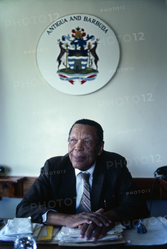 ANTIGUA, Politics, People, Sir Vere Cornwall Bird (1910-1999).  First Prime Minister of Antigua and Barbuda 1981-94.