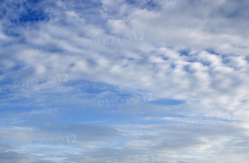 CLIMATE, Weather, Clouds, Stratus clouds against blue sky.