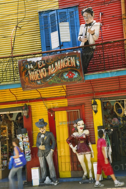 ARGENTINA, Buenos Aires, Colouful shop in La Boca. Jon Hicks.