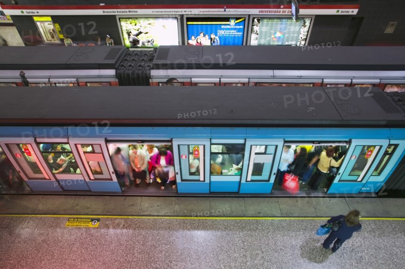 CHILE, Santiago, Universidad de Chile metro station.